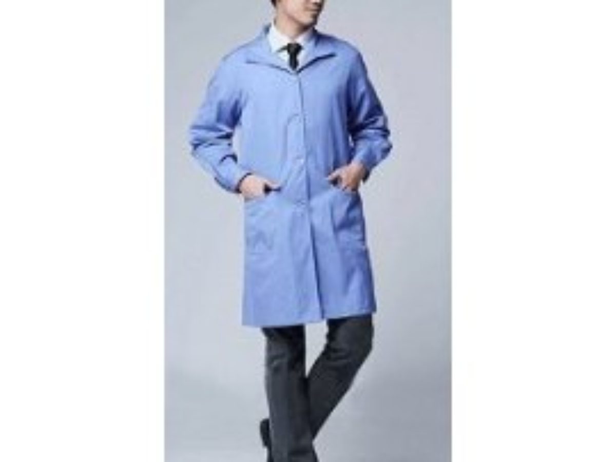 denim lab coat